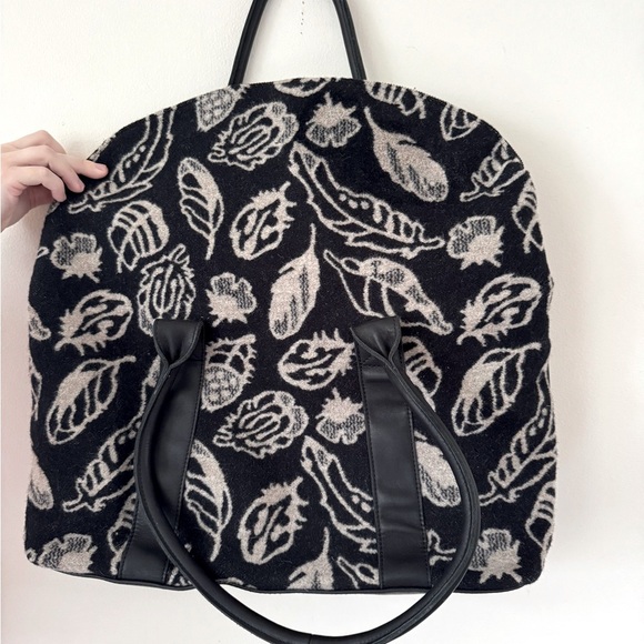 PENDLETON Virgin Wool and Leather Leaf Print Large Bag - Picture 5 of 8